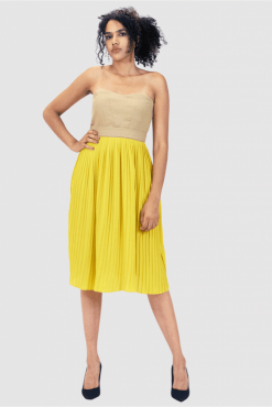 Midi Kleid, yellow dress, gelb kleid